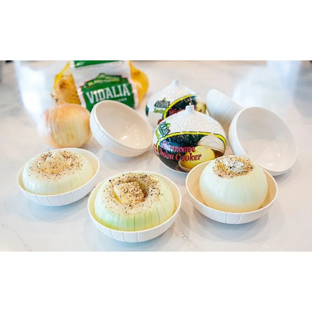 Set of 2 New Vidalia Onion Cooker Microwaves Sweet Onion in 5 Minutes! Delicious